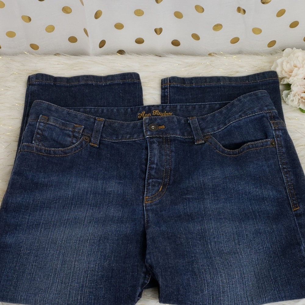 Ann Taylor Modern Fit Lindsay Waist Crop Jeans